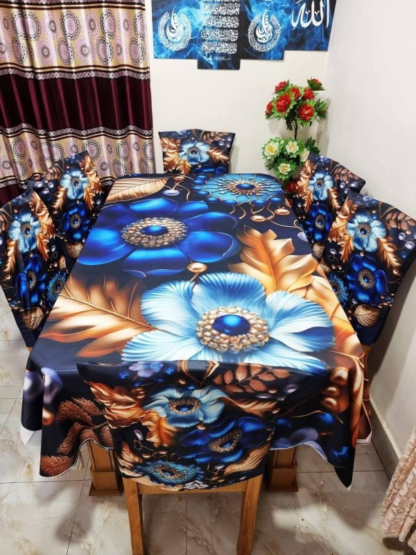 Premium 3d Print Dining Table cover Set