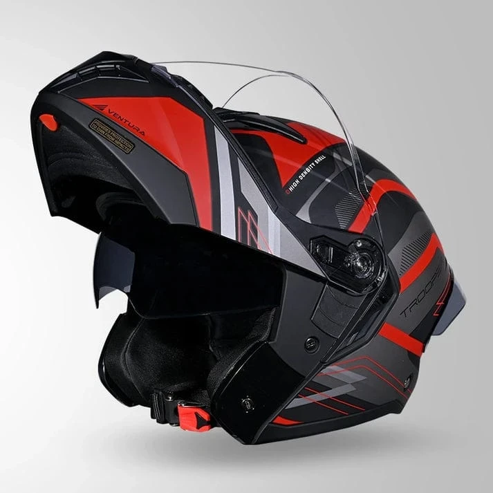 STUDDS TROOPER D3 VENTURA HELMET (Matt Black Red