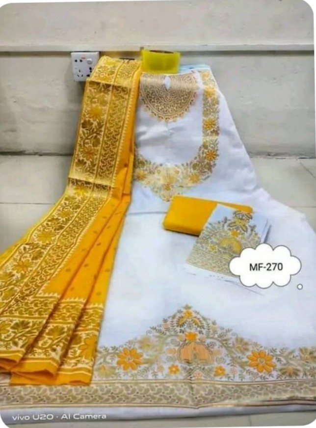 Cotton Screen Print Three Piece