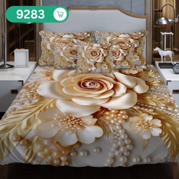 King size 3d Waterproof bedsheets Set