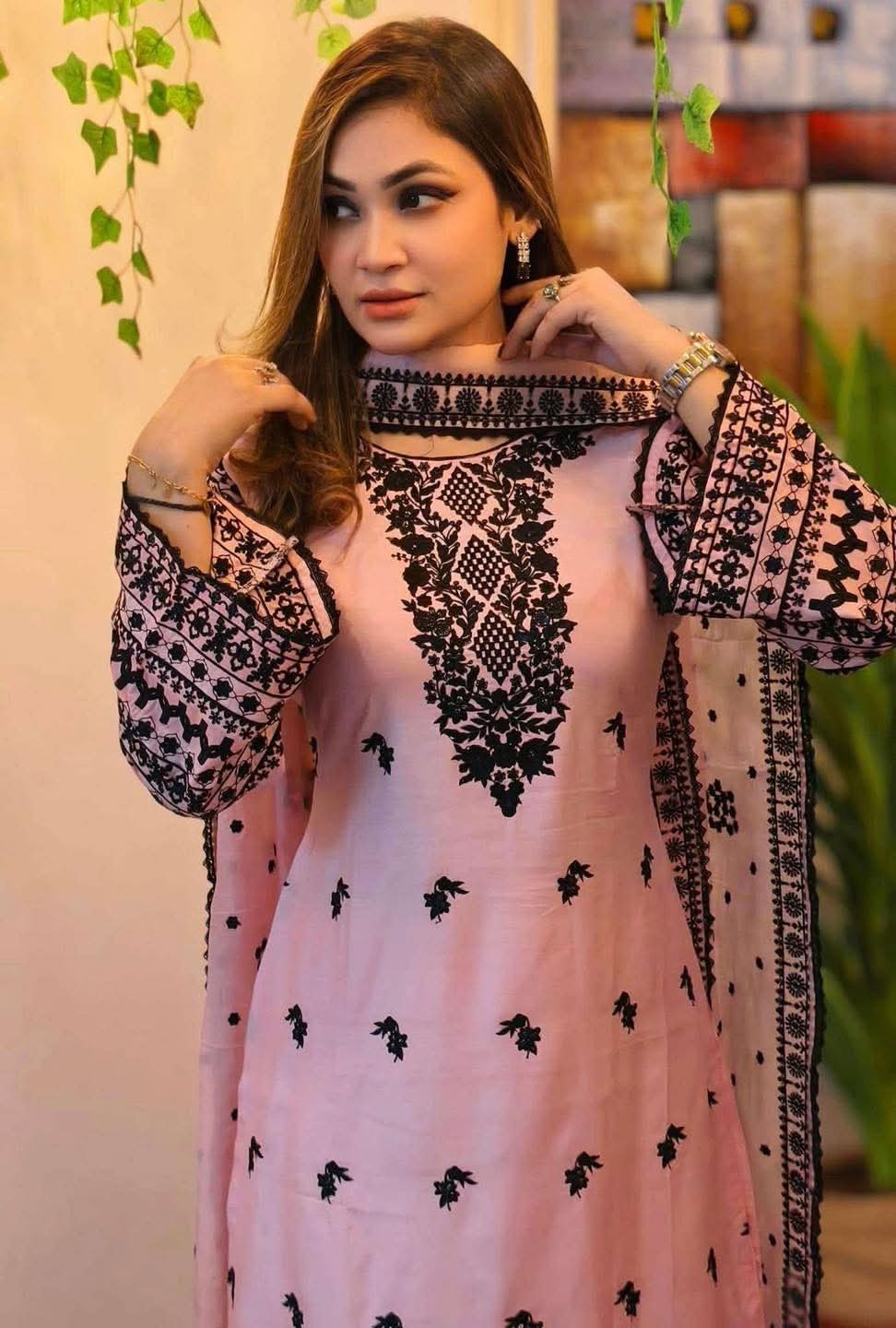 Cotton Screen Print Three Piece